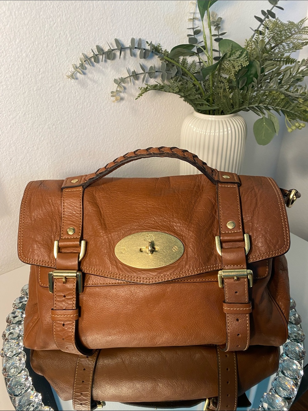 MULBERRY Alexa Leather Satchel In Oak - Picture 17 of 17